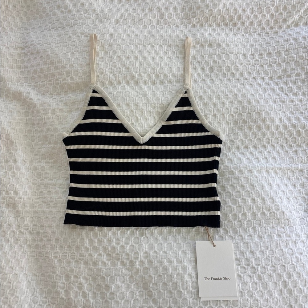 The Frankie Shop Striped Black and Cream Camisole